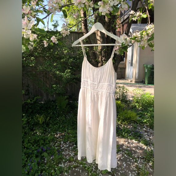 Cottagecore off-white boho midi dress vintage early 2000s. - Picture 2 of 3